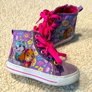 Paw Patrol size 6 light up high top sneakers